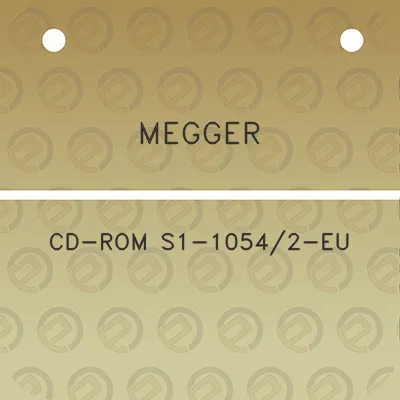 megger-cd-rom-s1-10542-eu