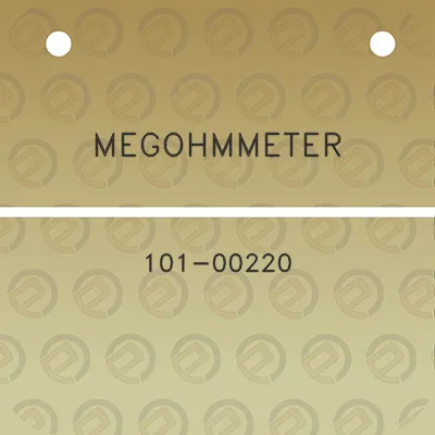 megohmmeter-101-00220