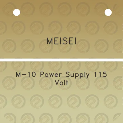 meisei-m-10-power-supply-115-volt