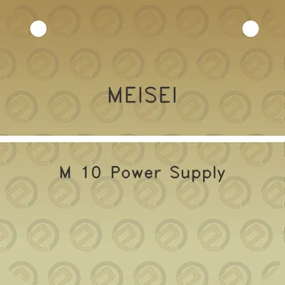 meisei-m-10-power-supply