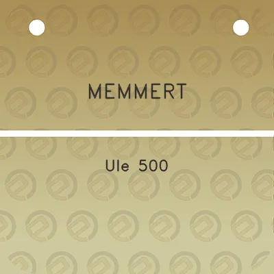 memmert-ule-500