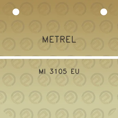 metrel-mi-3105-eu