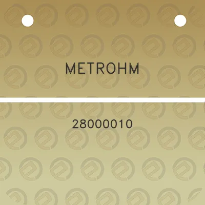 metrohm-28000010