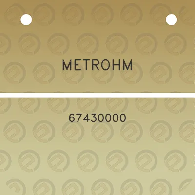 metrohm-67430000