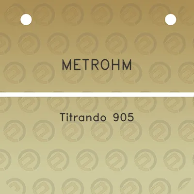 metrohm-titrando-905