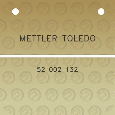 mettler-toledo-52-002-132