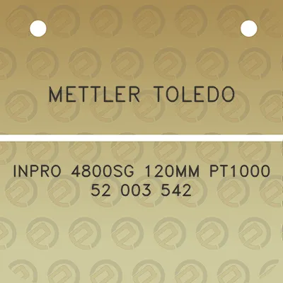 mettler-toledo-inpro-4800sg-120mm-pt1000-52-003-542