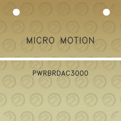 micro-motion-pwrbrdac3000