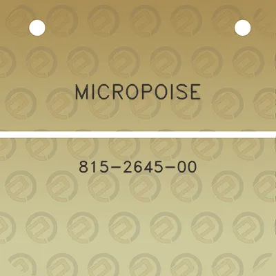 micropoise-815-2645-00