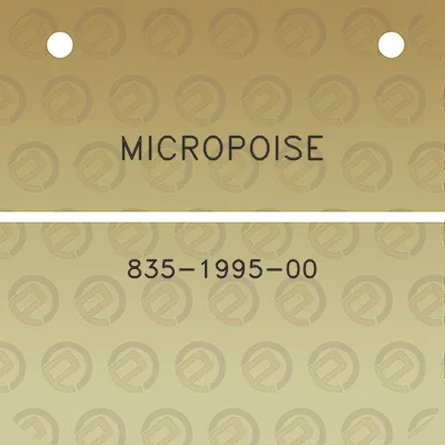 micropoise-835-1995-00