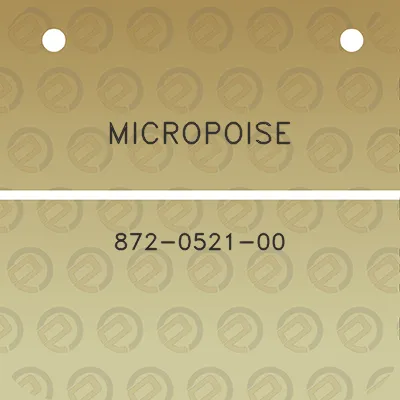 micropoise-872-0521-00