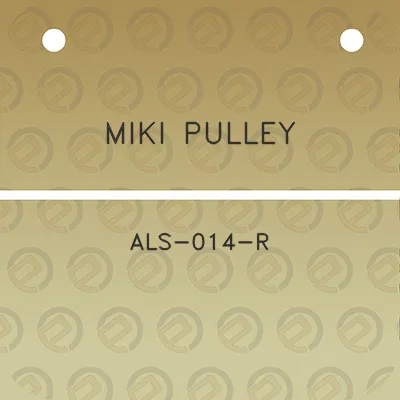 miki-pulley-als-014-r