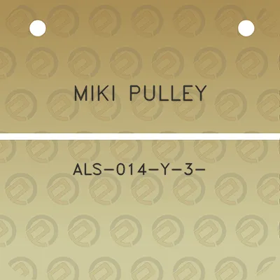 miki-pulley-als-014-y-3