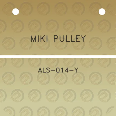 miki-pulley-als-014-y