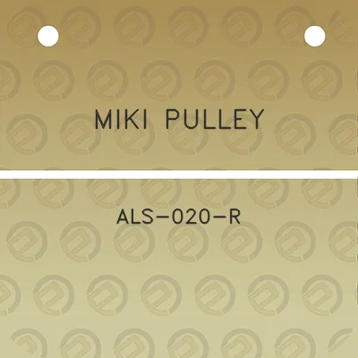 miki-pulley-als-020-r