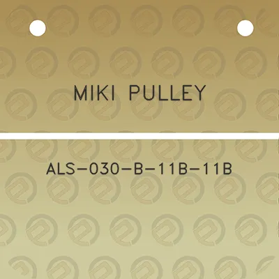 miki-pulley-als-030-b-11b-11b