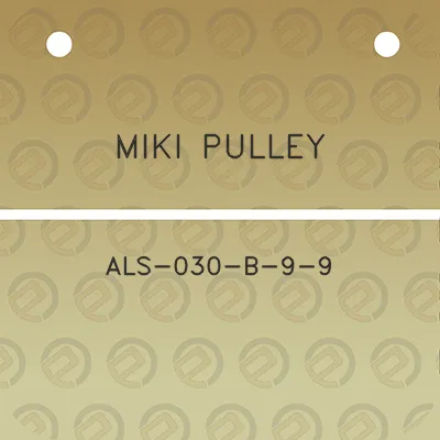 miki-pulley-als-030-b-9-9