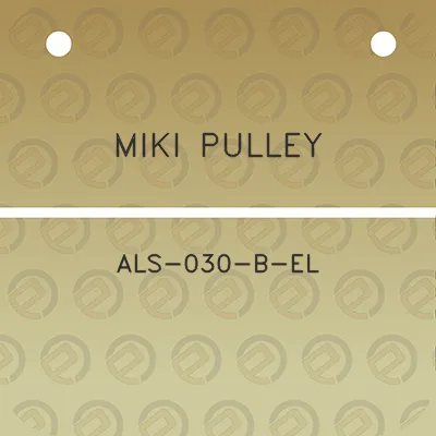 miki-pulley-als-030-b-el