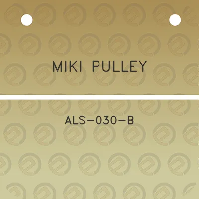 miki-pulley-als-030-b