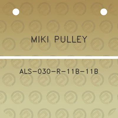 miki-pulley-als-030-r-11b-11b