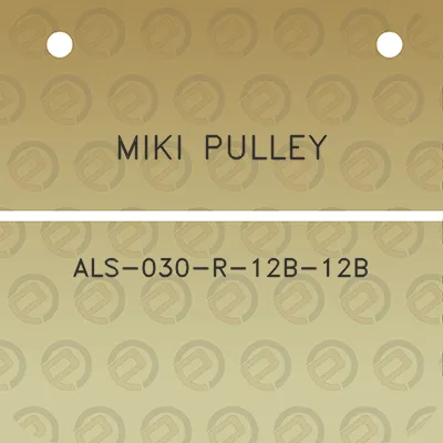 miki-pulley-als-030-r-12b-12b