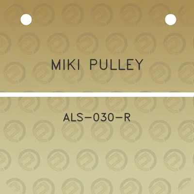 miki-pulley-als-030-r