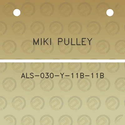 miki-pulley-als-030-y-11b-11b