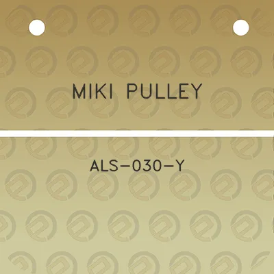 miki-pulley-als-030-y