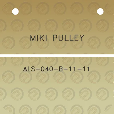 miki-pulley-als-040-b-11-11