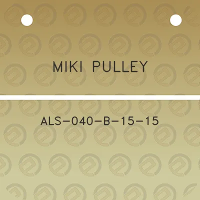 miki-pulley-als-040-b-15-15