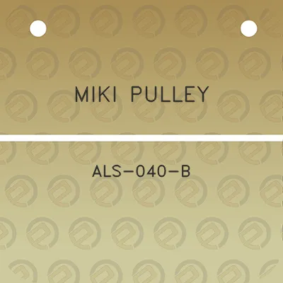 miki-pulley-als-040-b