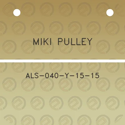 miki-pulley-als-040-y-15-15