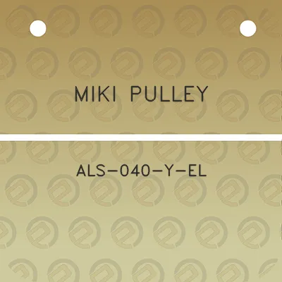 miki-pulley-als-040-y-el