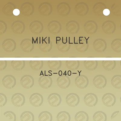 miki-pulley-als-040-y