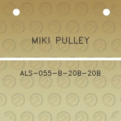 miki-pulley-als-055-b-20b-20b