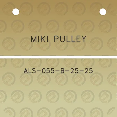 miki-pulley-als-055-b-25-25