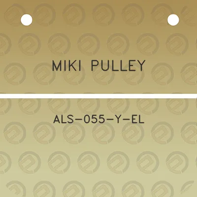 miki-pulley-als-055-y-el