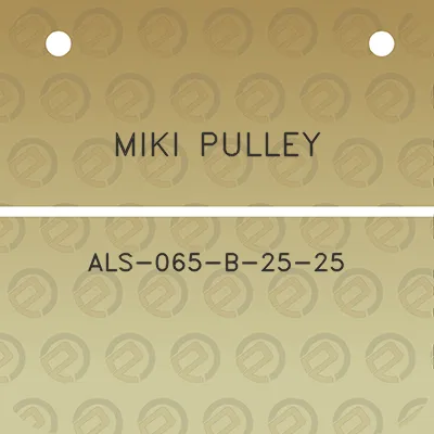 miki-pulley-als-065-b-25-25