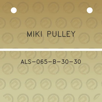 miki-pulley-als-065-b-30-30