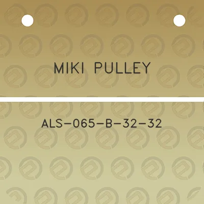 miki-pulley-als-065-b-32-32