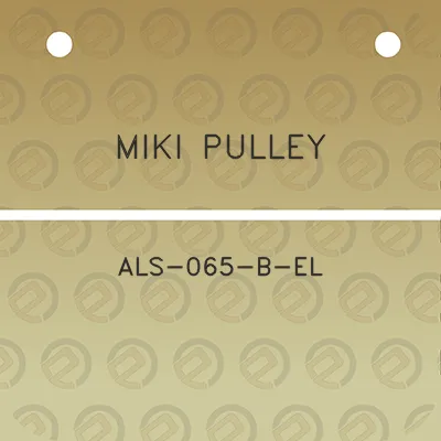 miki-pulley-als-065-b-el