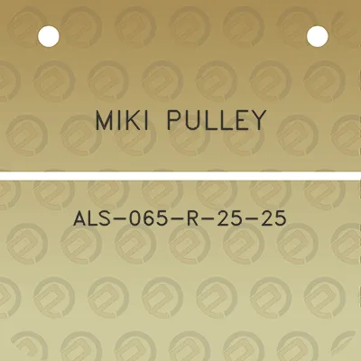 miki-pulley-als-065-r-25-25