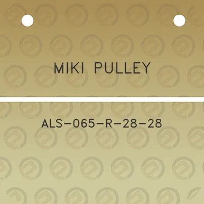 miki-pulley-als-065-r-28-28