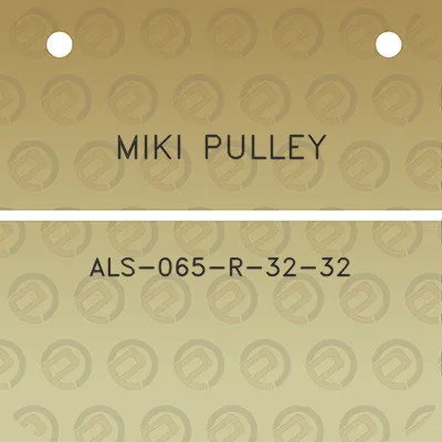 miki-pulley-als-065-r-32-32