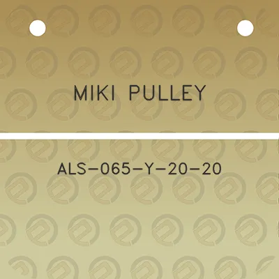 miki-pulley-als-065-y-20-20