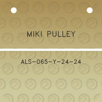 miki-pulley-als-065-y-24-24