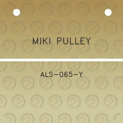 miki-pulley-als-065-y