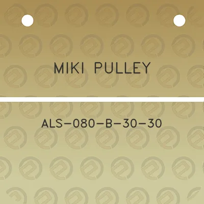 miki-pulley-als-080-b-30-30