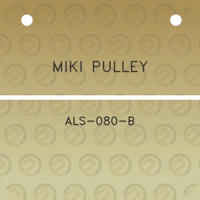 miki-pulley-als-080-b