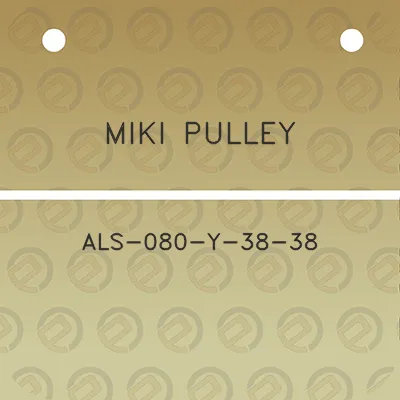 miki-pulley-als-080-y-38-38